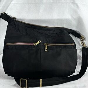 Travelon Black Crossbody Bag with‎ Brass Zippers